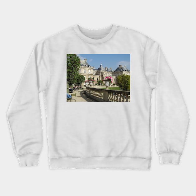 Paris Luxembourg Gardens and Senate Crewneck Sweatshirt by BlackBeret